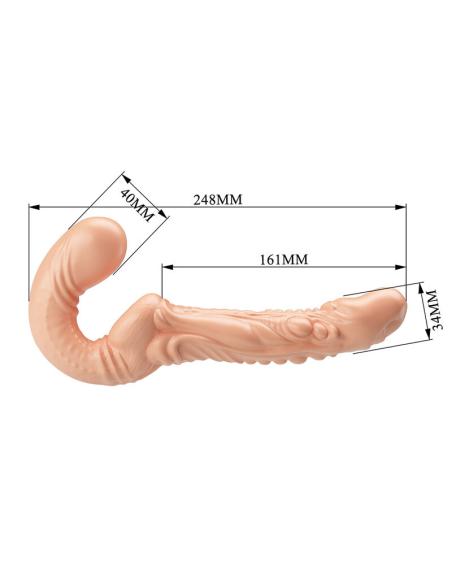 Baile - emma strap-on doble penetración texturizado natural