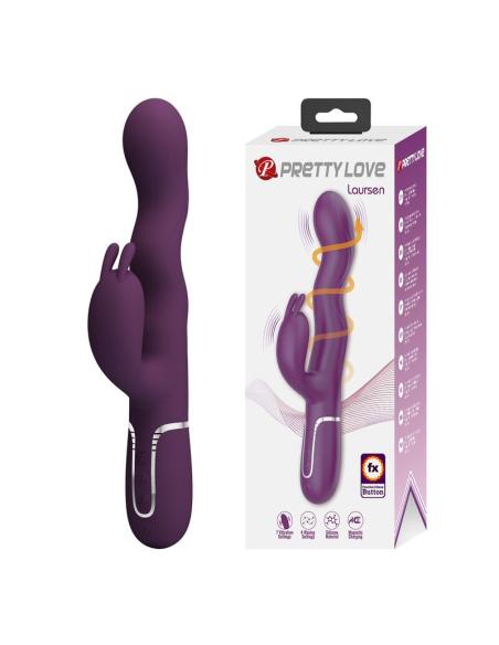 Pretty love - vibrador rabbit loursen con movimiento oscilante y 7 vibraciones recargable usb morado