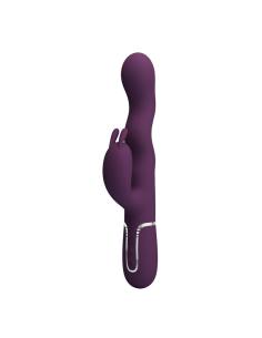 Pretty love - vibrador rabbit loursen con movimiento oscilante y 7 vibraciones recargable usb morado 2