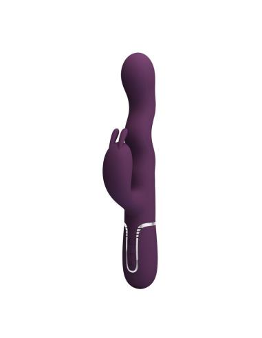 Pretty love - vibrador rabbit loursen con movimiento oscilante y 7 vibraciones recargable usb morado