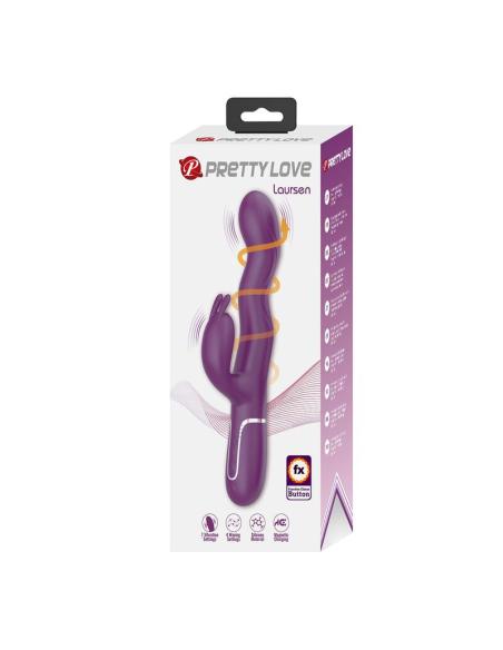 Pretty love - vibrador rabbit loursen con movimiento oscilante y 7 vibraciones recargable usb morado