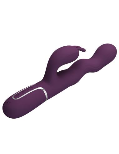 Pretty love - vibrador rabbit loursen con movimiento oscilante y 7 vibraciones recargable usb morado
