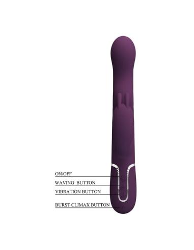 Pretty love - vibrador rabbit loursen con movimiento oscilante y 7 vibraciones recargable usb morado