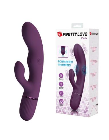 Pretty love - zach vibrador rabbit recargable con empuje 5+5 funciones