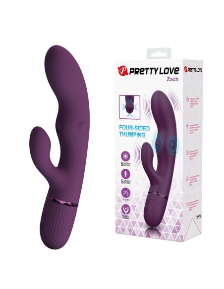 Pretty love - zach vibrador rabbit recargable con empuje 5+5 funciones