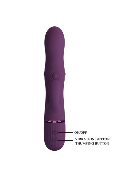 Pretty love - zach vibrador rabbit recargable con empuje 5+5 funciones