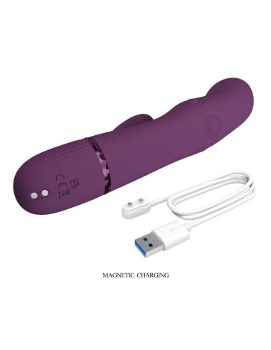Pretty love - zach vibrador rabbit recargable con empuje 5+5 funciones