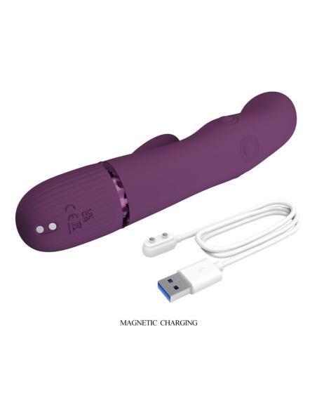 Pretty love - zach vibrador rabbit recargable con empuje 5+5 funciones