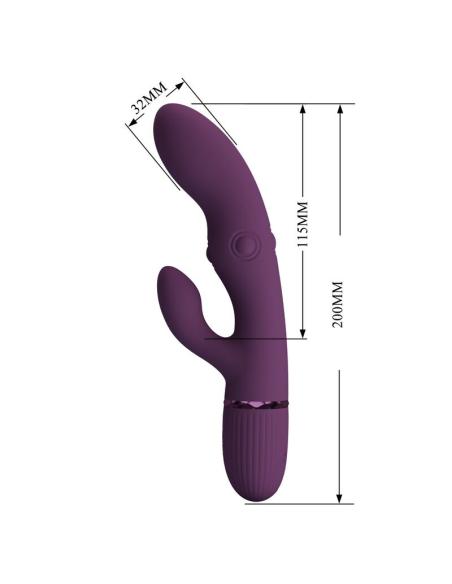 Pretty love - zach vibrador rabbit recargable con empuje 5+5 funciones
