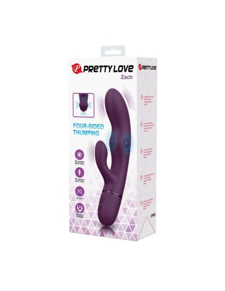 Pretty love - zach vibrador rabbit recargable con empuje 5+5 funciones