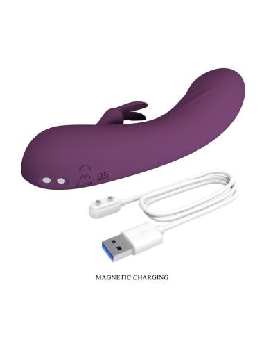 Pretty love - landyn vibrador rabbit recargable 10 funciones morado