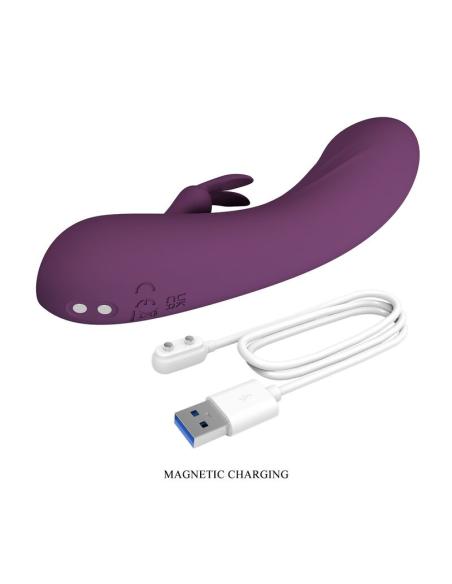 Pretty love - landyn vibrador rabbit recargable 10 funciones morado