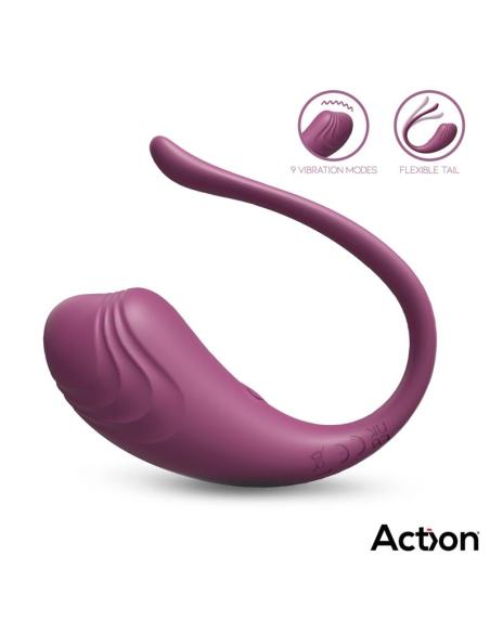 Luvia Huevo Vibrador con Control Remoto USB Púrpura