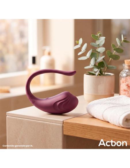 Luvia Huevo Vibrador con Control Remoto USB Púrpura