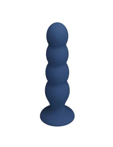 Mr play - plug anal con 4 bolas metálicas y ventosa azul
