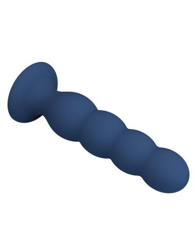 Mr play - plug anal con 4 bolas metálicas y ventosa azul
