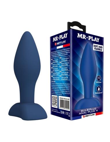 Mr play - plug anal cónico silicona azul m