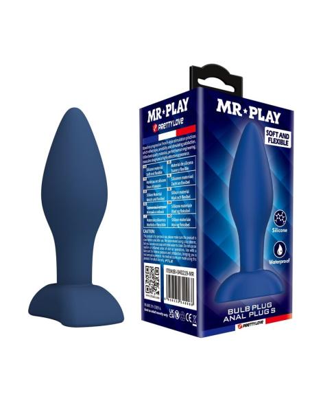 Mr play - plug anal cónico silicona azul s