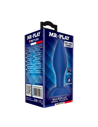 Mr play - plug anal cónico silicona azul s
