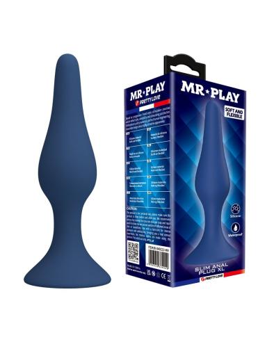Mr play - plug anal cónico silicona azul xl
