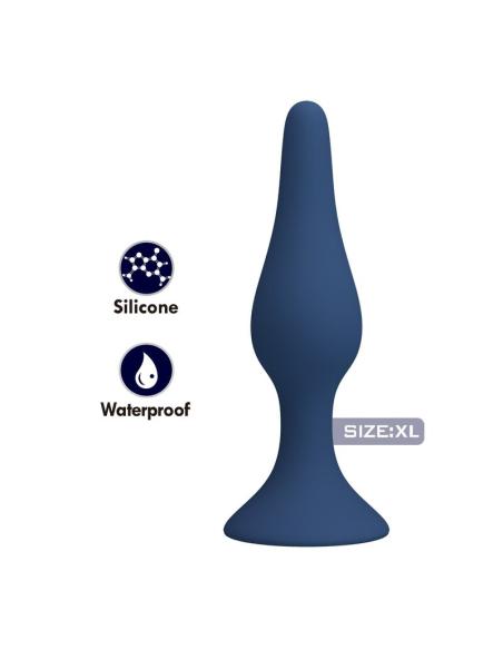 Mr play - plug anal cónico silicona azul xl
