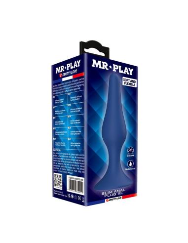Mr play - plug anal cónico silicona azul xl