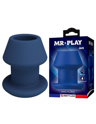 Mr play - jack plug anal hueco silicona azul talla m