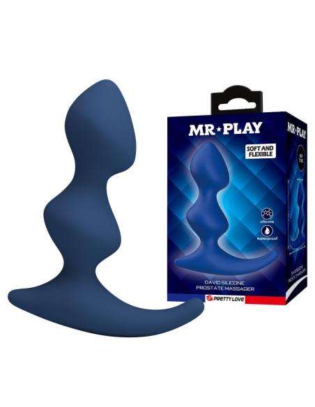 Mr play - plug anal azul ergonómico