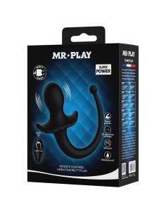 Mr play - vibrador anal y perineal con control remoto inalámbrico negro 2