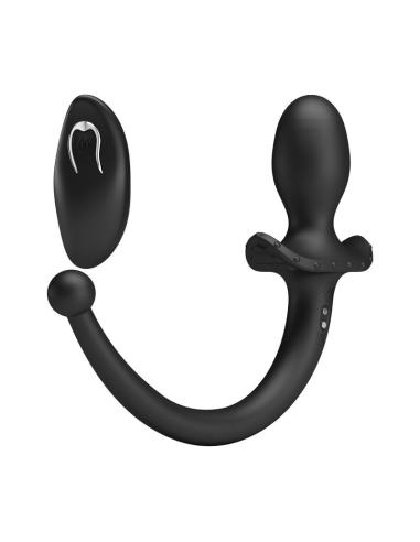 Mr play - vibrador anal y perineal con control remoto inalámbrico negro