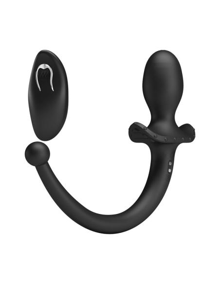 Mr play - vibrador anal y perineal con control remoto inalámbrico negro