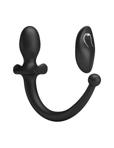Mr play - vibrador anal y perineal con control remoto inalámbrico negro