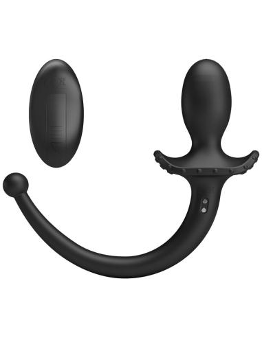 Mr play - vibrador anal y perineal con control remoto inalámbrico negro