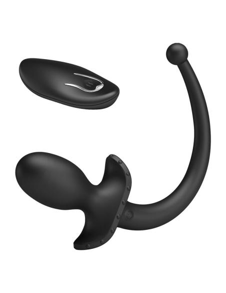 Mr play - vibrador anal y perineal con control remoto inalámbrico negro