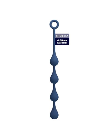 Mr play - bolas anales silicona azul talla m 33 cm