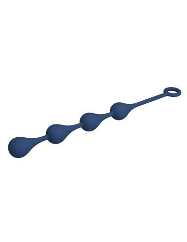 Mr play - bolas anales silicona azul talla m 33 cm