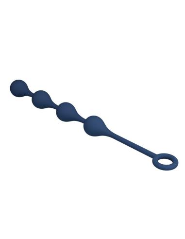 Mr play - bolas anales silicona azul talla m 33 cm