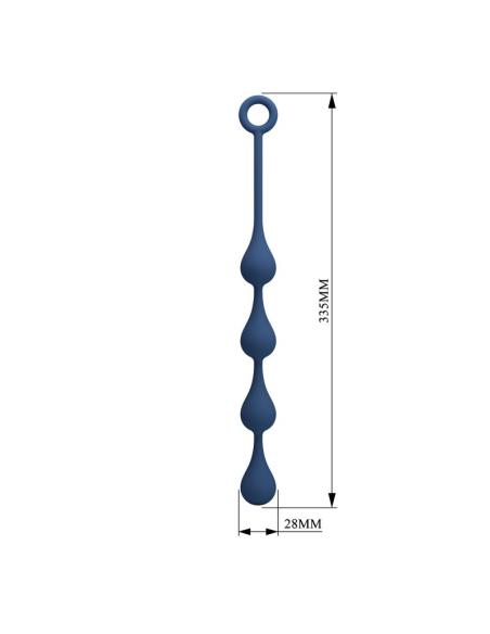 Mr play - bolas anales silicona azul talla m 33 cm