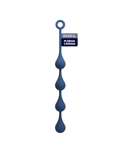 Mr play - bolas anales silicona azul talla l 42,6 cm