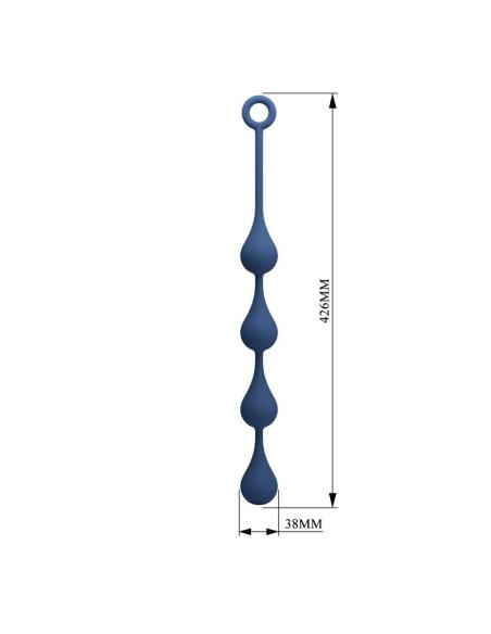Mr play - bolas anales silicona azul talla l 42,6 cm