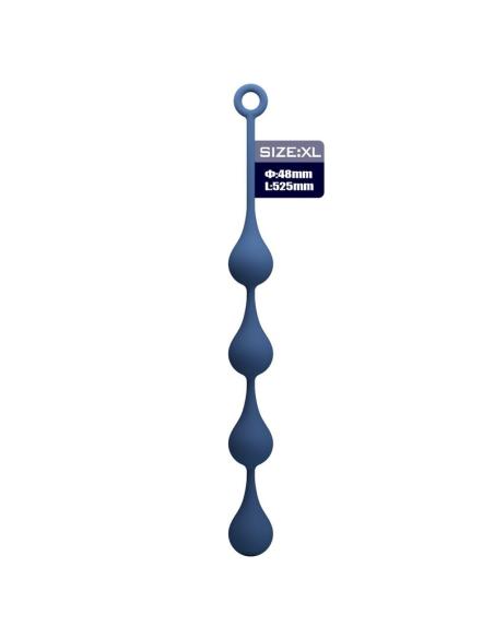Mr play - bolas anales silicona azul talla xl 52,5 cm