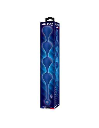 Mr play - bolas anales silicona azul talla xl 52,5 cm