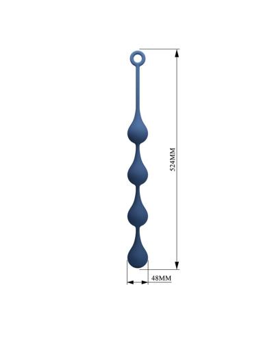 Mr play - bolas anales silicona azul talla xl 52,5 cm