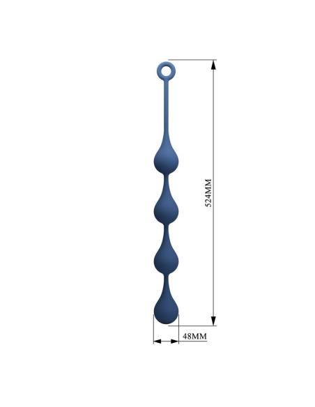 Mr play - bolas anales silicona azul talla xl 52,5 cm