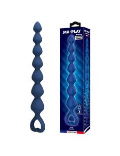 Mr play - bolas anales y plug anal silicona azul 26,7 cm