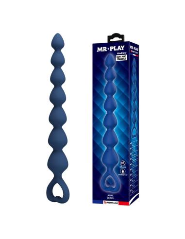 Mr play - bolas anales y plug anal silicona azul 26,7 cm