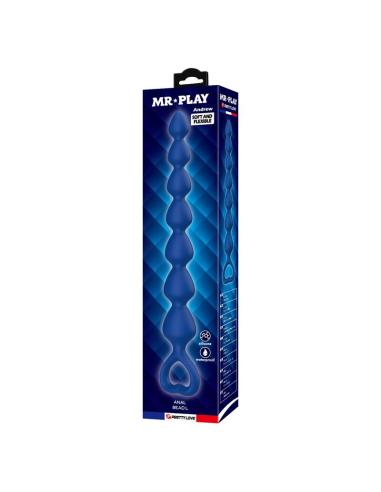 Mr play - bolas anales y plug anal silicona azul 26,7 cm