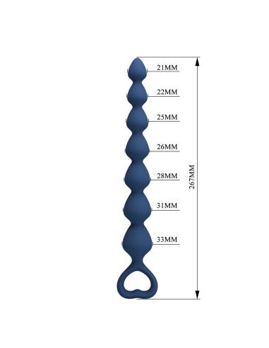 Mr play - bolas anales y plug anal silicona azul 26,7 cm