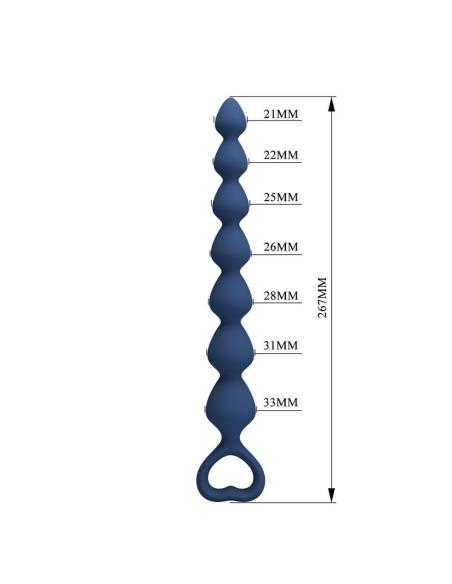 Mr play - bolas anales y plug anal silicona azul 26,7 cm