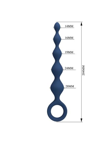 Mr play - bolas anales y plug anal silicona azul 20,4 cm